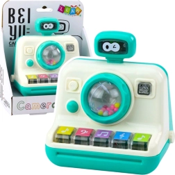 Interaktyvus fotoaparatas Pianinas Barškutis Šviesos Garsai Balta Žalia