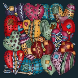 Kvadratinis dėlionė Palapeli Širdis, 251 dalis