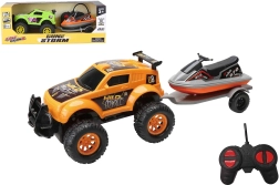 Visureigis RC automobilis su vandens paspirtuku (vandens motociklu) nuotoliniam valdymui