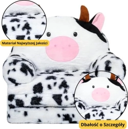 Vaikiška išskleidžiama kėdutė Karvė, 3 lygių, juodai balta