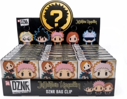 JUJUTSU KAISEN raktų pakabukas su segtuku – kolekcinis 5 veikėjų rinkinys (24 vnt. displėjus)