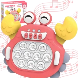 Elektroninis antistresinis žaidimas Pop It krabas raudonas