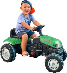 Minamas traktorius WOOPIE Farmer GoTrac su tyliomis ratukais