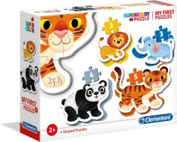 Mano pirmosios dėlionės „Safari“ 4 viename (2–5 dalių) CLEMENTONI