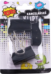 Kanceliariniai spaustukai 41 mm, rinkinys 3 vnt.