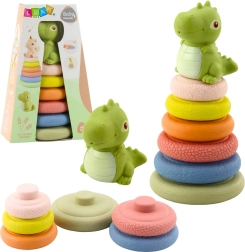 Minkšta ekologiška sensorinė piramidė su dinozauru
