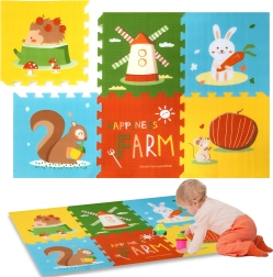 Humbi putų dėlionės kilimėlis 1,5 cm XXL gyvūnėliai, 6 dalys, 165 × 112 cm