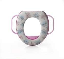 Soft kids toilet seat with handles Stitch