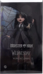 kolekcinė lėlė Wednesday Addams MONSTER HIGH su Nevermore uniforma