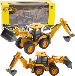 Metalinis geltonos spalvos „Huina“ ekskavatoriaus-krautuvo modelis, 1:50
