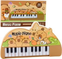 Vaikiškas mini pianinas su kapibara, 22 klavišai
