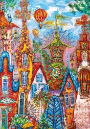 Dėlionė Heye - Žavus kaimelis: Mėlynieji vartai, 500 dalių