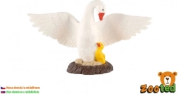 Žąsies su jaunikliu figurėlė