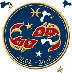 Apvalios dėlionės Zodiakas: Žuvys, 33 dalys