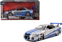 Metalinis automobilio modelis 2002 Nissan Skyline GT‑R R34 1:24 Greiti ir įsiutę