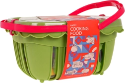 Pikniko krepšys su vaisiais ir daržovėmis vaikams