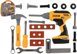 Vaikiškų įrankių rinkinys su akumuliatoriniu grąžtu