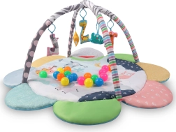 TinyMini edukacinis žaidimų kilimėlis 2in1 gėlė Zoo