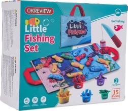 Soft fishing set for children with fabric mat and cups
