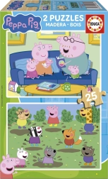 Wooden Puzzle Peppa Pig – 2×25 pieces
