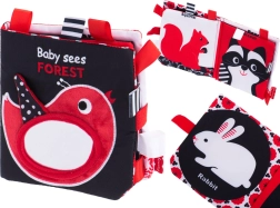 Kontrastinė tekstilinė knyga kūdikiams Miškas