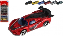 6 lenktyninių automobiliukų rinkinys, 6 vnt – metalas ir plastikas, 8 cm, laisva eiga