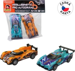 Atsarginiai automobiliukai autodromei 1:43 – rinkinys 2 vnt.