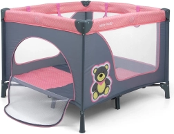 Vaikiškas sulankstomas maniežas MILLY MALLY Fun Pink Bear