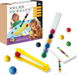 Montessori edukacinis žaidimas „Kamuoliukas po kamuoliuko“