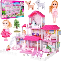 Lėlių namelis 3 viename, aukštis 71 cm