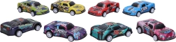 Metalinis lenktyninis automobiliukas su atgalinio užtraukimo mechanizmu 10 cm