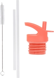 A Little Lovely Company užsukamo dangtelio, šepetėlio ir šiaudelio rinkinys nerūdijančio plieno buteliui 350 ml – Zábava