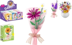 Statybinių blokelių rinkinys KOCO mini puokštė į vazelę, mišrus rūšių rinkinys