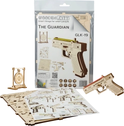 WOODEN 3D Puzzle Gun WOODEN CITY Guardian GLK-19
