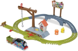 Thomas & Friends dažų pristatymo rinkinys – motorizuotas traukinio bėgių rinkinys su kranu