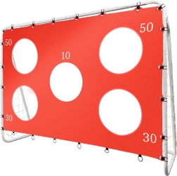 Vaikiškų futbolo vartų rinkinys su taiklumo tinkleliu 2-in-1, 215 x 153 x 76 cm