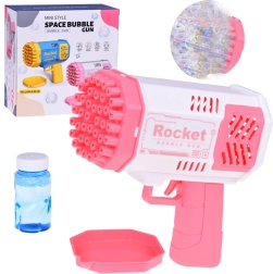 Vaikiškas burbulų pistoletas su šviesa ir skysčiu