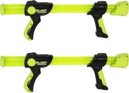 BLAST POPPER putplasčio kamuoliukų pistoletų rinkinys, 2 pistoletai + 2 kaukės + 48 kamuoliukai