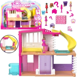 Mattel mini BarbieLand namelis lėlėms su lėlyte, augintiniu ir priedais