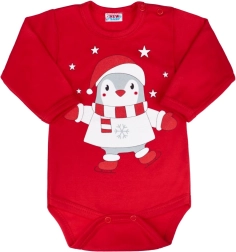 Kūdikių smėlinukas ilgomis rankovėmis New Baby Winter Penguin
