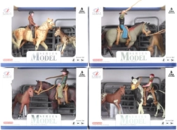 Set of Horses with Rider and Corral