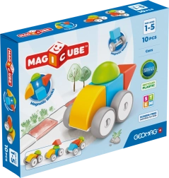 Geomag Magicube automobilis – magnetinė konstruktoriaus dėlionė patiems mažiausiems (10 dalių)