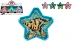 Teddies rutulinis labirintas žvaigždė – kišeninis galvosūkis vaikams (įvairios spalvos)