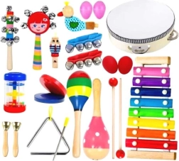 Medinis vaikiškų muzikos instrumentų rinkinys