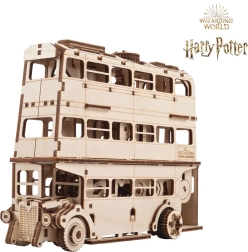 Ugears 3D medinė mechaninė dėlionė „Hario Poterio Riterių autobusas“