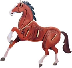 Wooden 3D Puzzle Horse – Colorful