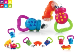 Kūdikio barškutis 17 cm su besisukančiais vamzdeliais