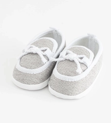 Kūdikių mokasinų stiliaus tapkutės New Baby pilkos 3–6 mėn.