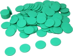 Žali Wissner žaidimų žetonai, 100 vnt.