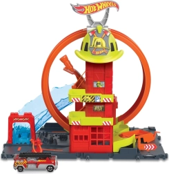 Hot Wheels City Super Fire Station with Loop